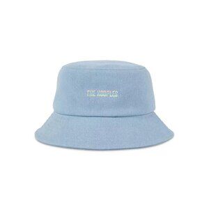 The Kooples Denim Bob Hat 55/56 Blue Cotton Blend Bucket Hat Embroidered Logo